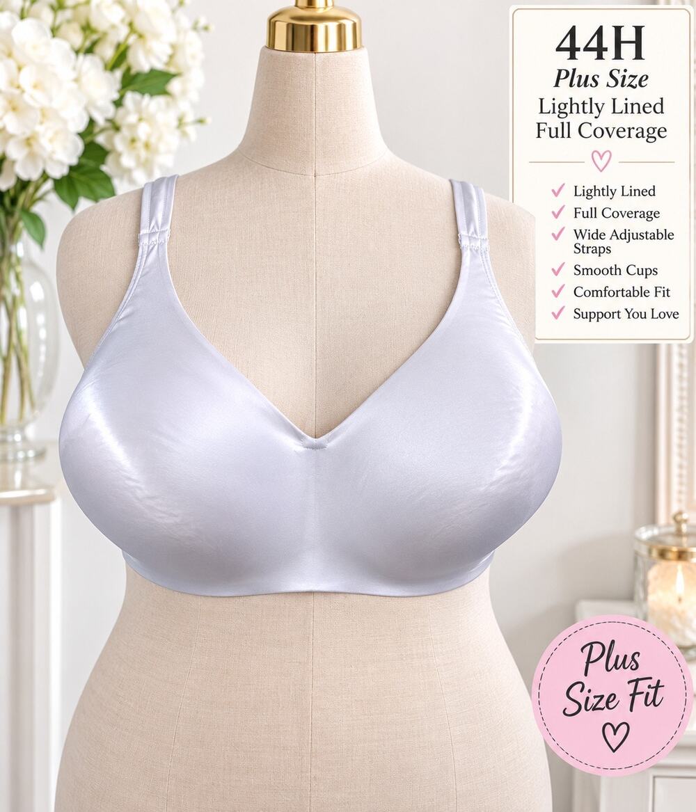 Cacique lightly lined back smoother no wire Comfortable bra 44H white